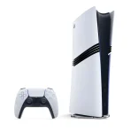 White Play Station 5 Console & Controller Vertical